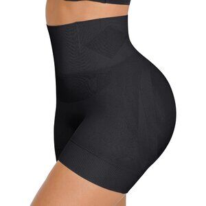 Women's Black Seamless Shapewear Tummy Control Butt Lifting Waisted Body Shaper